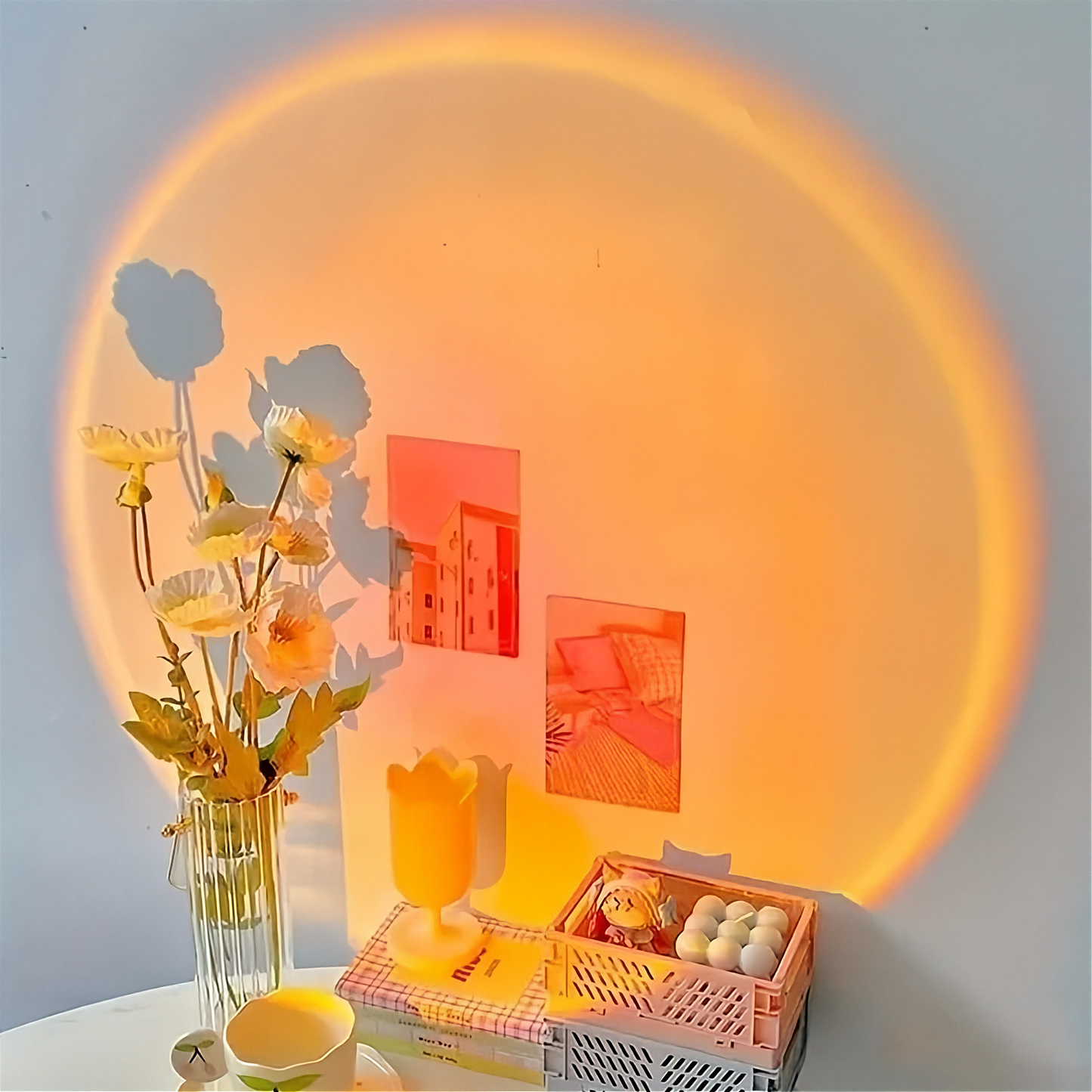 Luxvo Sunset Projection Lamp — Aesthetic Room Decor LED Night Light