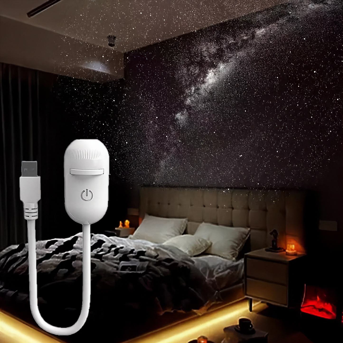 Luxvo Galaxy Star Projector — LED Night Light Universe Lamp