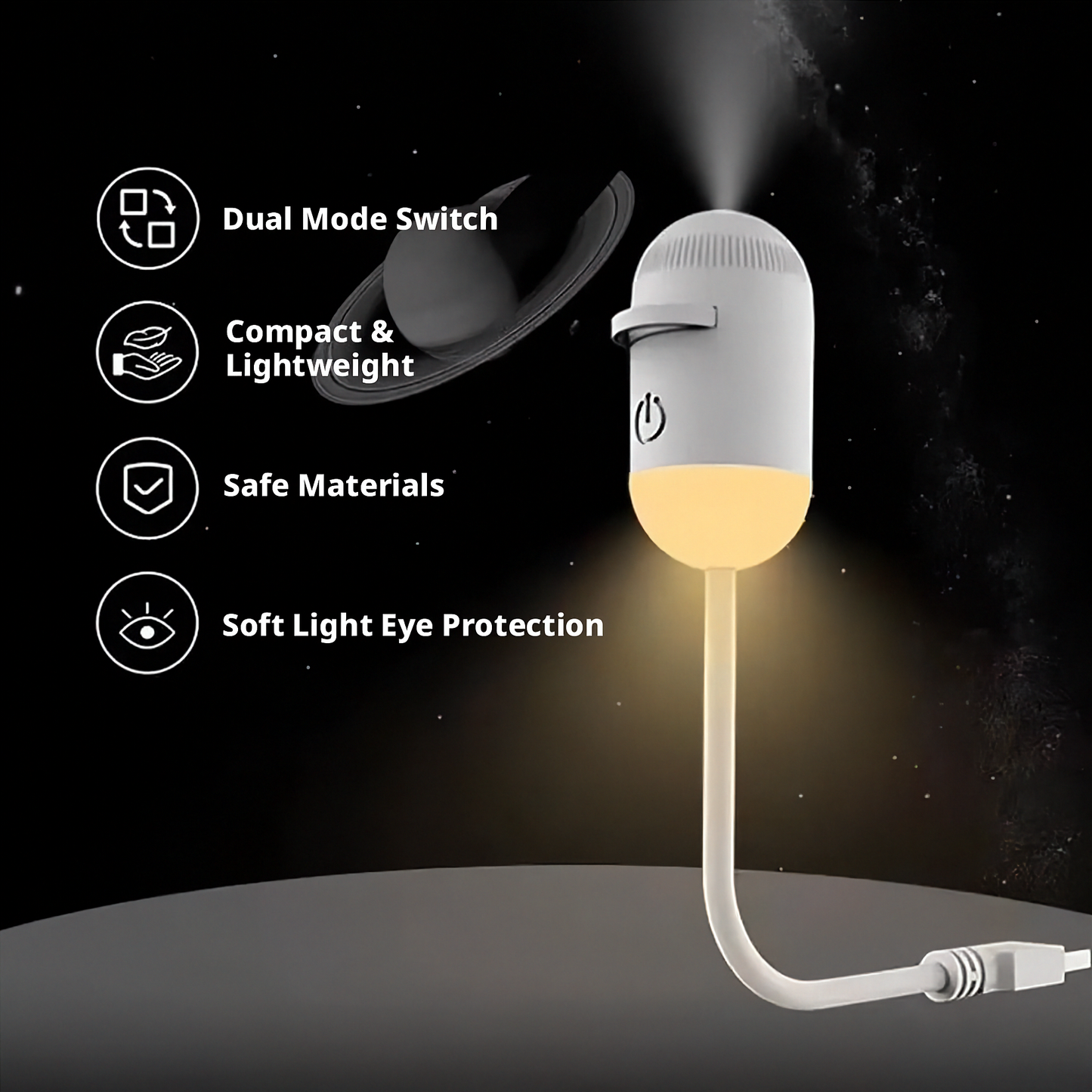 Luxvo Galaxy Star Projector — LED Night Light Universe Lamp
