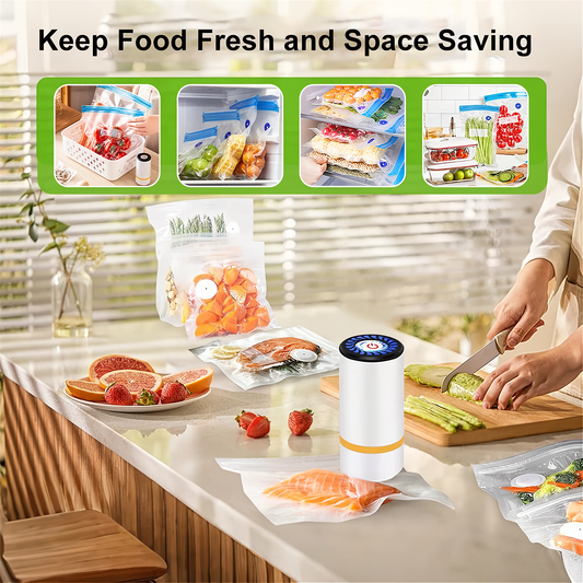 Luxvo Handheld Vacuum Food Sealer — Portable Food Storage Tool