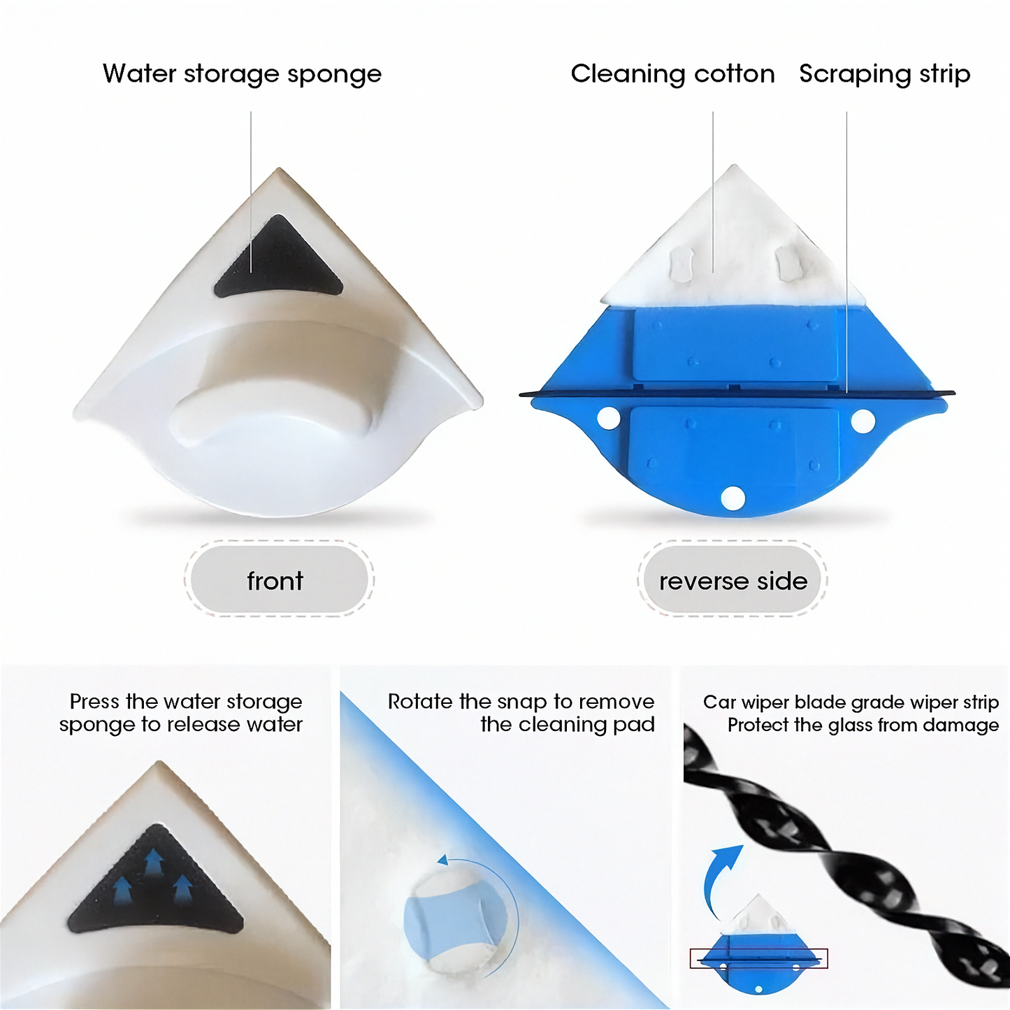 Luxvo Magnetic Window Cleaner — Double Sided Glass Cleaning Tool