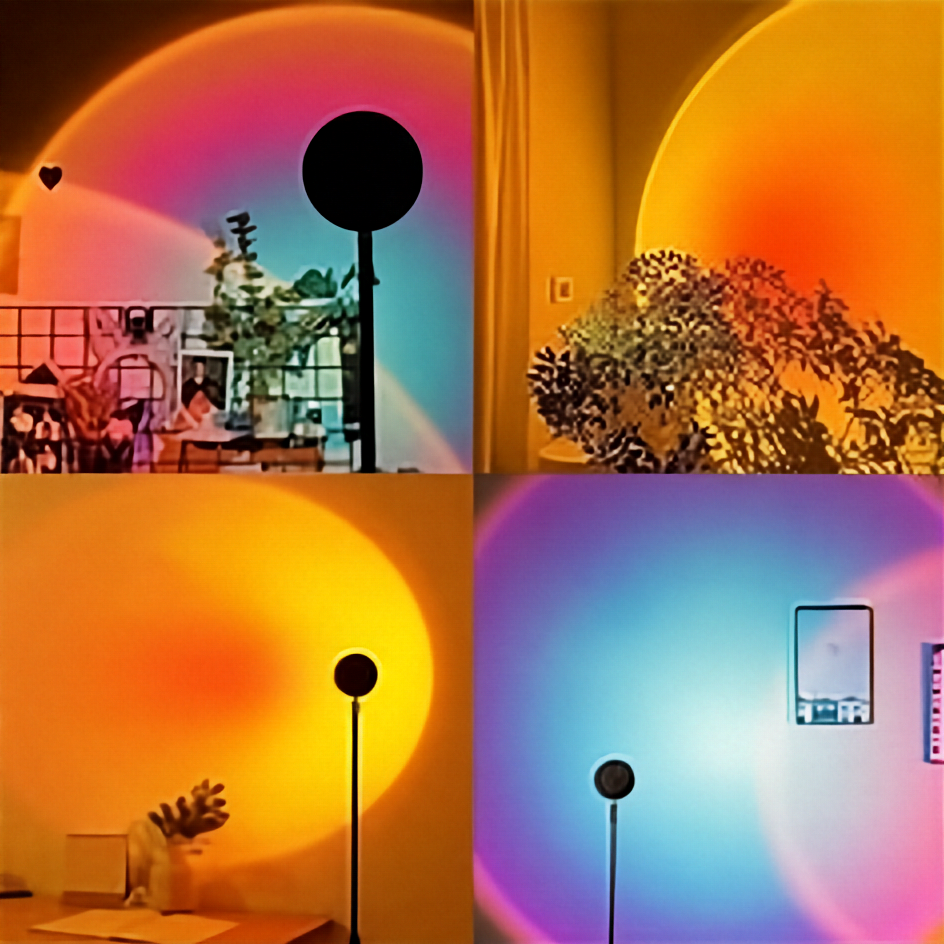 Luxvo Sunset Projection Lamp — Aesthetic Room Decor LED Night Light