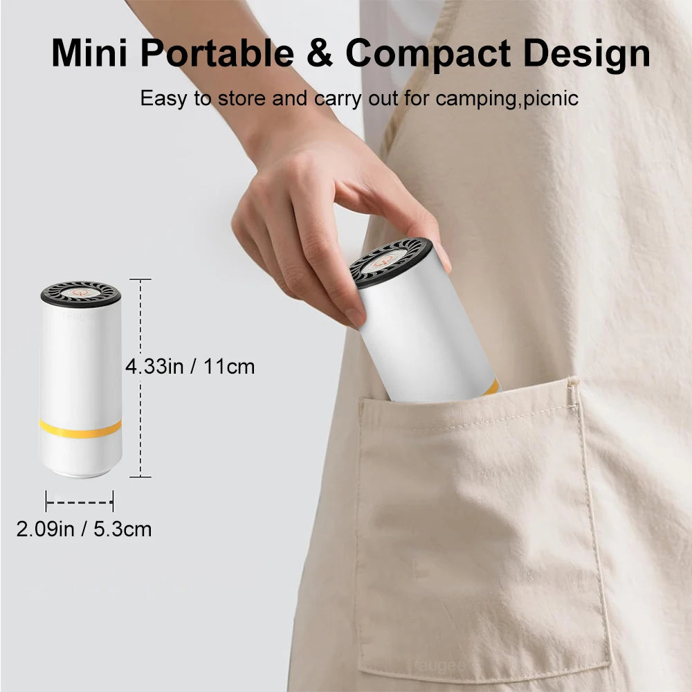 Luxvo Handheld Vacuum Food Sealer — Portable Food Storage Tool